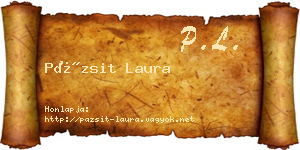 Pázsit Laura névjegykártya